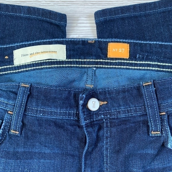 ANTHROPOLOGIE lightly distressed straight leg jeans size 27 - Picture 7 of 16